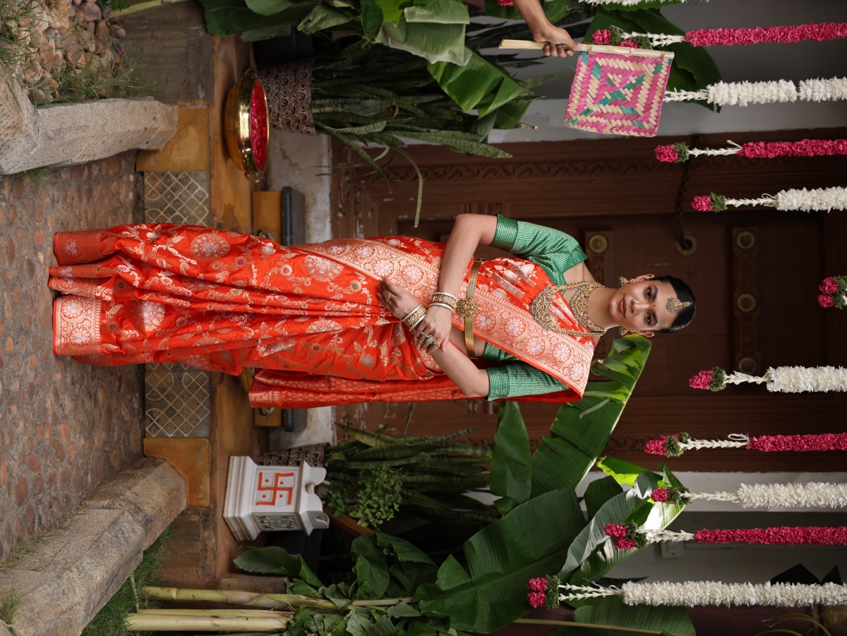A bridal saree